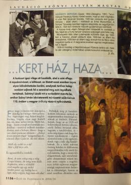  Szőnyi, István - An Article about István Szőnyi's Hungarian Heritage Award